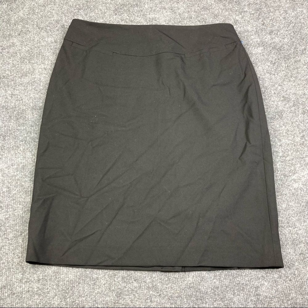 Halogen Skirt Womens Size 6 Black Viscose Blend Professional Pencil Knee Length